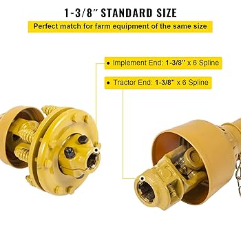 Amazon.com: VEVOR PTO Shaft, 1-3/8